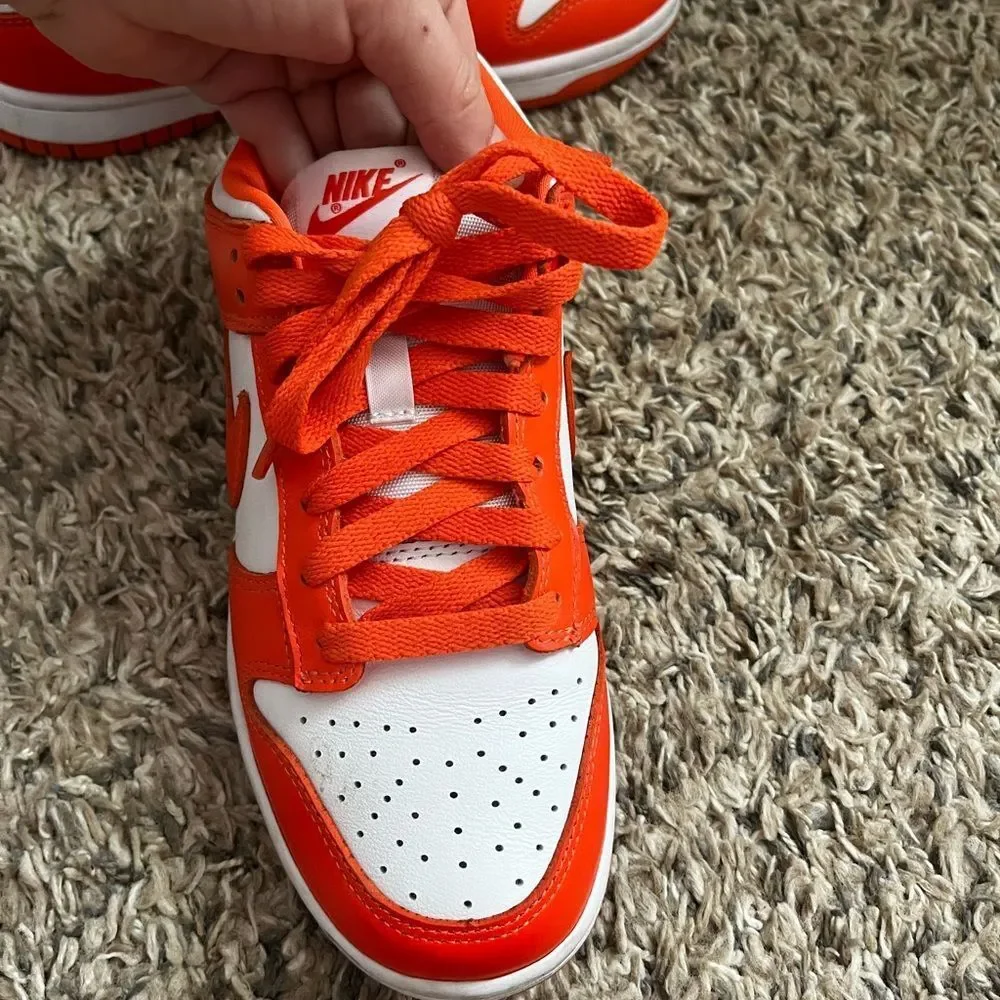 Nike dunks low Syracuse orange size 5.5y or 7w